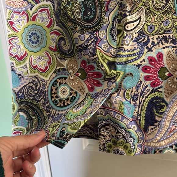 Talbots Bright Colorful Paisley Pencil Skirt Classy Workwear Business Size 6p - Picture 5 of 7